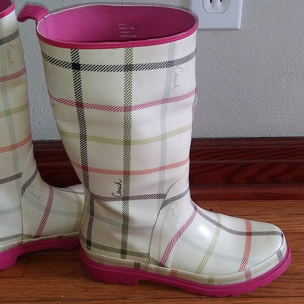 Coach Rain boots size 9